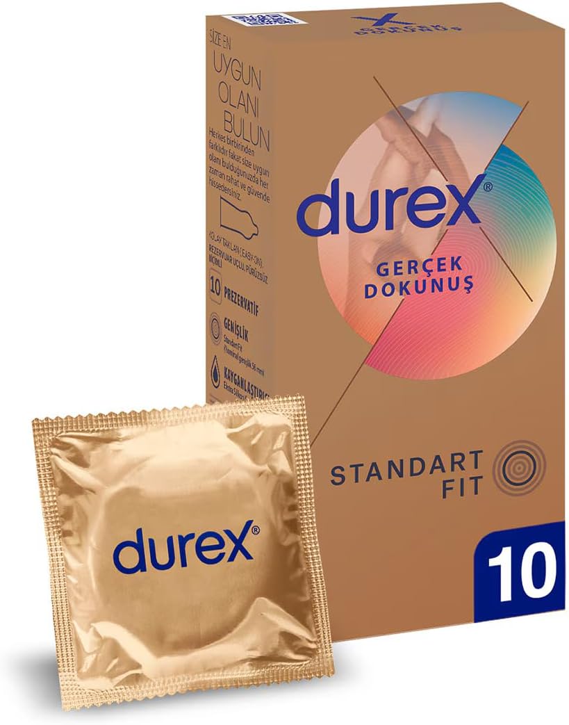 Durex Real Feel Condoms For Men Skin-On-Skin Feeling (Pack of 10)