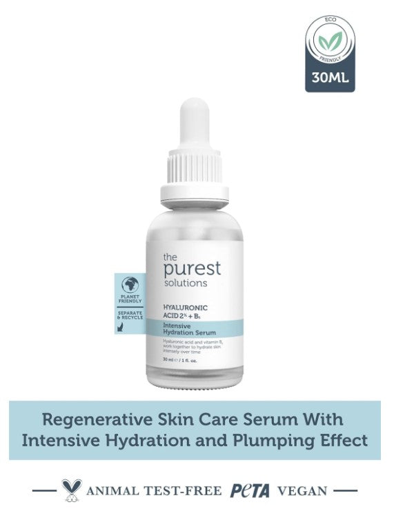 The Purest Solutions, Regenerating Skin Care Serum 30 ml (Hyaluronic Acid2% + B5) with Intensive Moisturising and Plumping effect