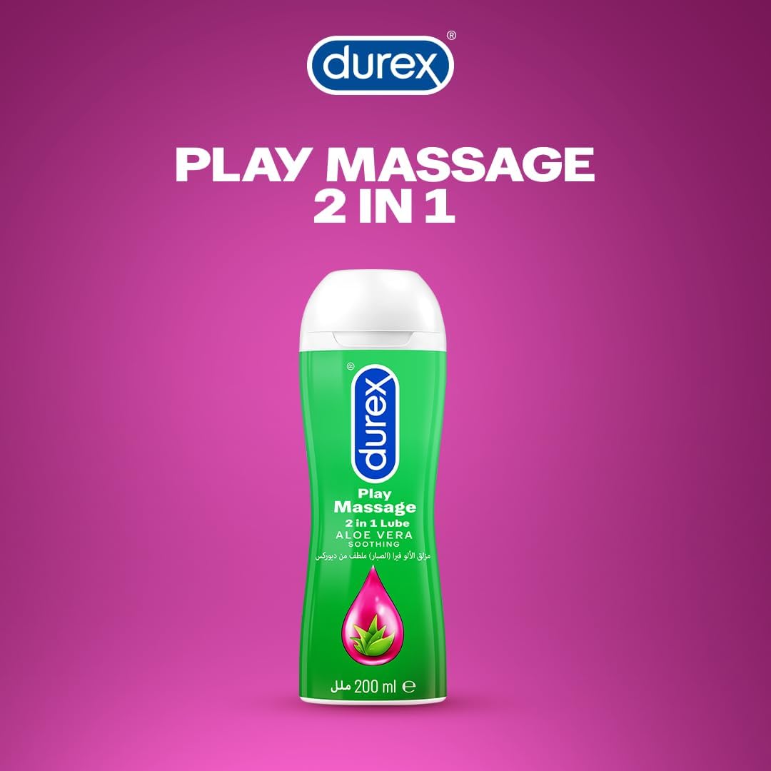 Durex Play Massage 2 In 1 Lubricant, Soothing, Aloe Vera- 200ml